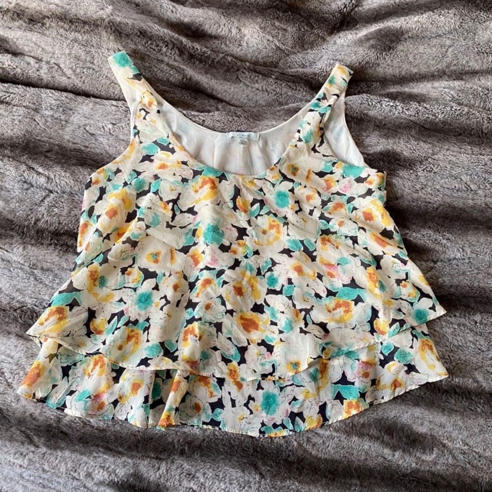Super Cute Floral Flow Layered Shirt